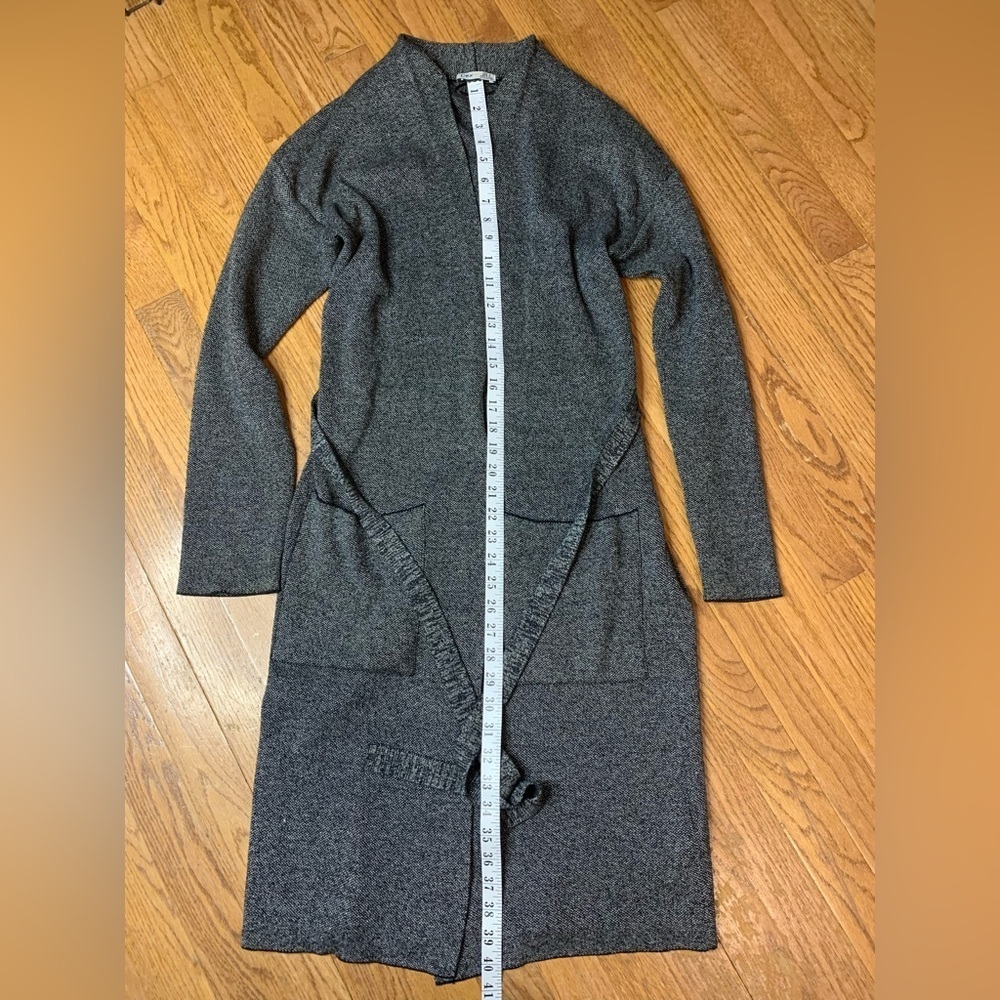 Dex Grey Knit Longline Belted Cardigan | Size Small - Picture 5 of 7